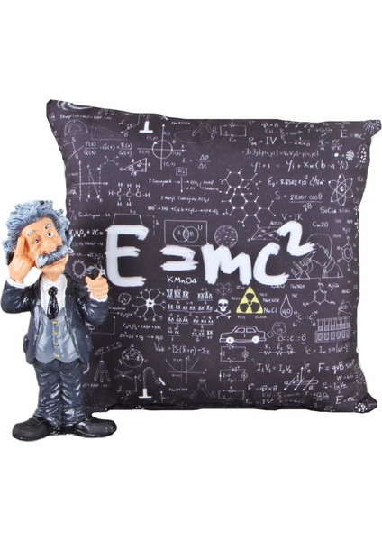Einstein Biblo Einstein Puf Yastık Hediye Seti