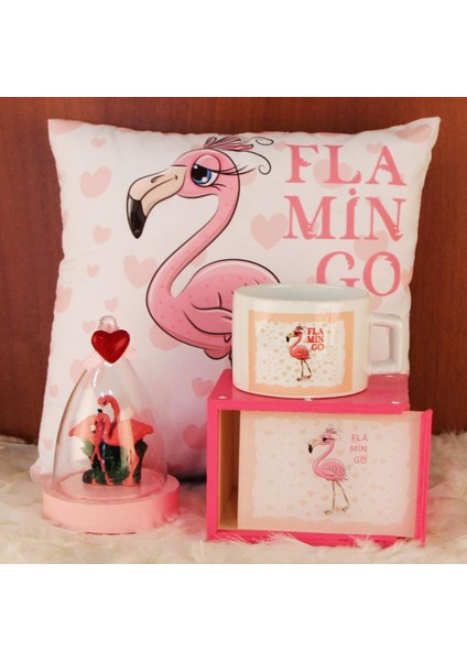 Flamingo Puf Yastık Flamingo Fanus Biblo Flamingo Kutulu Kupa