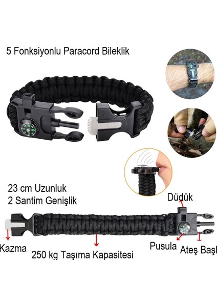 Anatolian Shield Doğada Hayatta Kalma Survival Kiti 12 Parça