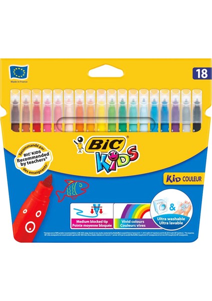 Kids 18 Renk Keçeli Boya Kalemi