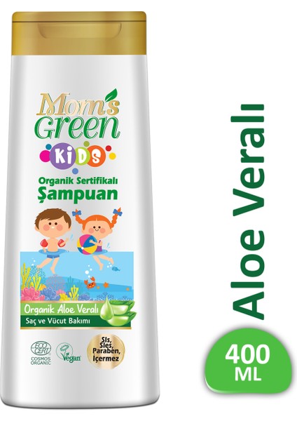 Mom's Green Organik Aloe Veralı  Kids- Çocuk Şampuanı 400 ml