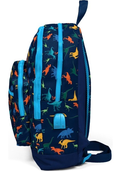 Kids Usb + Aux Soketli Dinazor Desenli Dört Gözlü İlkokul Çantası fiyatları