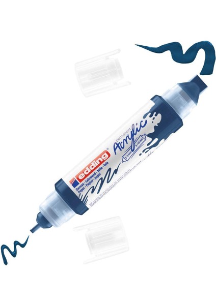 5400 Akrilik Marker Kalem Çift Uçlu 3D Double Liner Gece Mavisi 933
