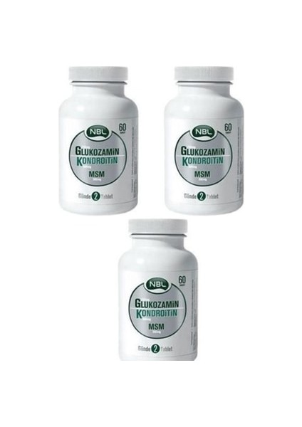 Nbl Glukozamın Kondroitin Msm 60 Tablet 3 Adet
