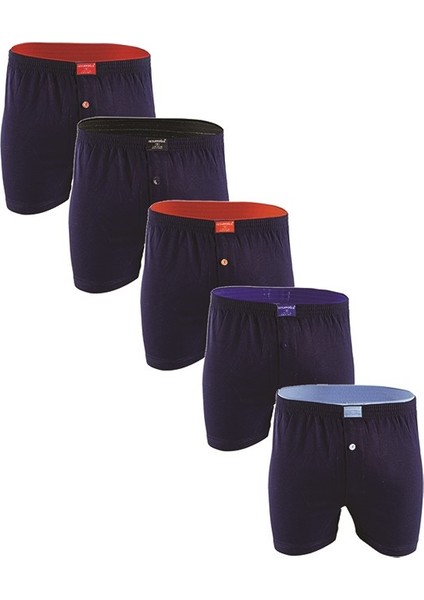 Erkek Penye Havlu Bel Rahat Boxer 5'li Paket