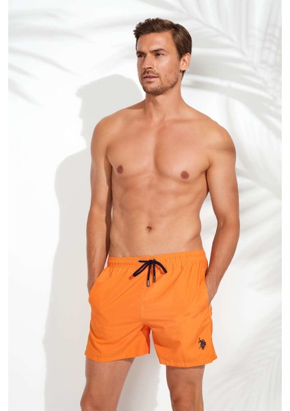 Erkek Turuncu Orta Boy Deniz Şortu