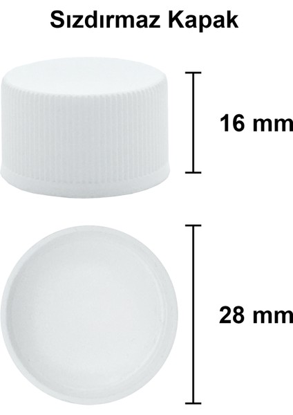 200 cc Cold Brew Şeffaf 200 ml Sızdırmaz Beyaz Plastik Kapaklı Yassı Cam Şişe (Soğuk Kahve) 1 Adet
