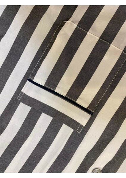 4008 Gaffur Çizgili Erkek Pijama Takımı Poplin modelleri