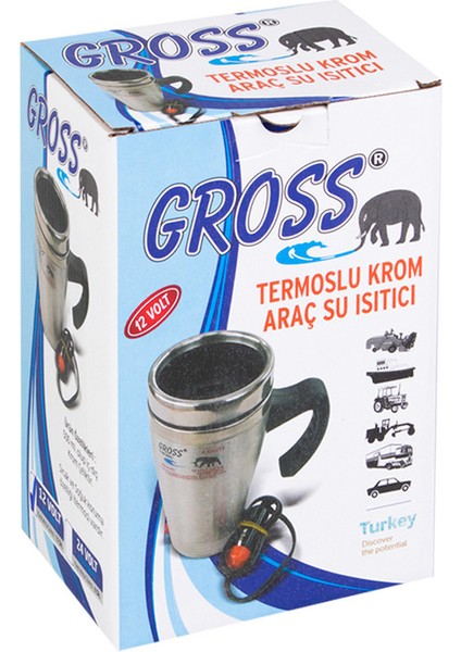 Çakmaklık Su Isıtıcı Araç Kettle 12V PNG-0051