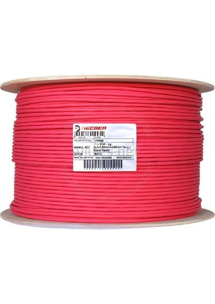 Yangın Ihbar Kablosu 2X2X0.80 0.4mm 25 mt REÇ-109070