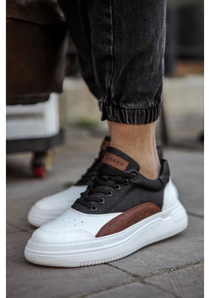 CH115 Bt Erkek Ayakkabı Beyaz/taba/siyah