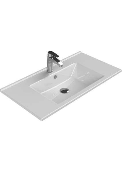 Seramik Cerastyle Arte 85CM Etajerli Lavabo
