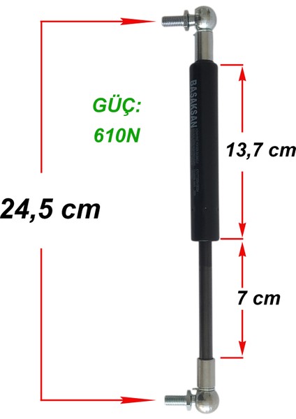 Binbir Trend 700001652380 Massey Ferguson 5700 / 5400 Traktör Kapı Amortisörü 24,5 cm (610N)