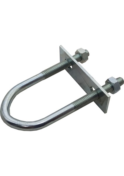 4 Adet U Civata Bağlantı Elemanı M-10 U Montaj Aparatı 16CM Boru Montaj Duble Büyük Boy