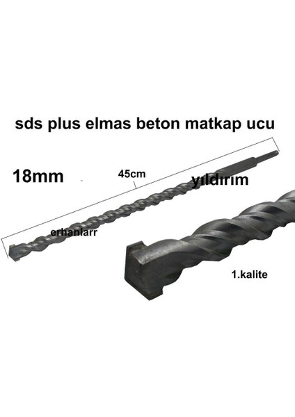 Beton Delme Ucu Sds Plus 18X450 Matkap Ucu Kanallı Duvar Delme 45LİK fiyatları