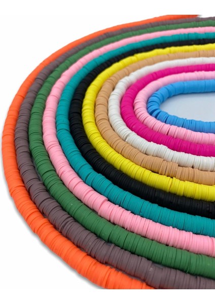 12 Adet (8mm) Fimo Boncuk Dizisi (Hamur Boncuk) 12 Renk fiyatları
