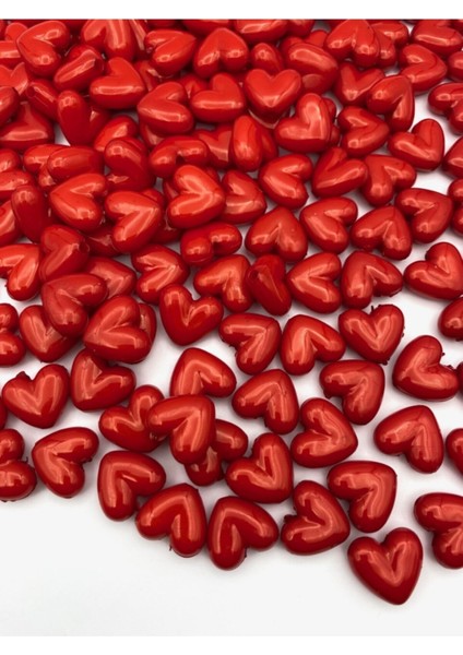 16MM Kırmızı Renk Kalp Model Plastik Boncuk,hobi Takı Yapım Boncuğu (25GR,~20 Adet) fiyatları