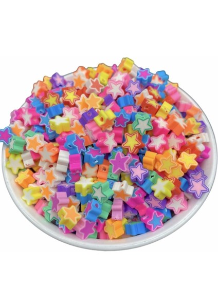 50 Adet Polimer Kil Fimo Karışık Renkli Yıldız,denizyıldızı Boncuk,takı Yapımı fiyatları