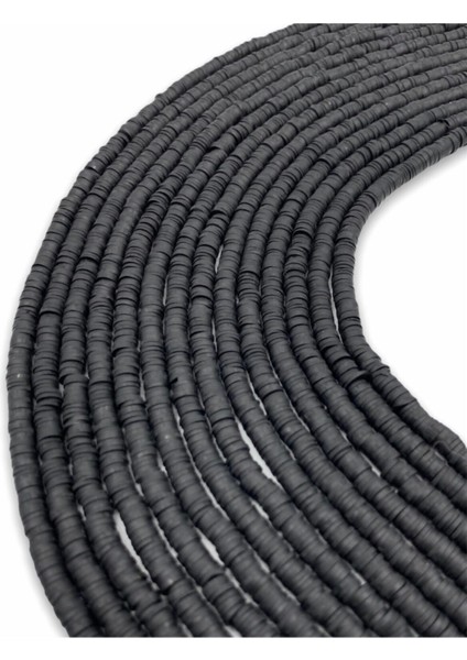 6mm Siyah Renk Polimer Kil Fimo Boncuk DIZISI,40CM Hamur Boncuk Fimo Dizi fiyatları