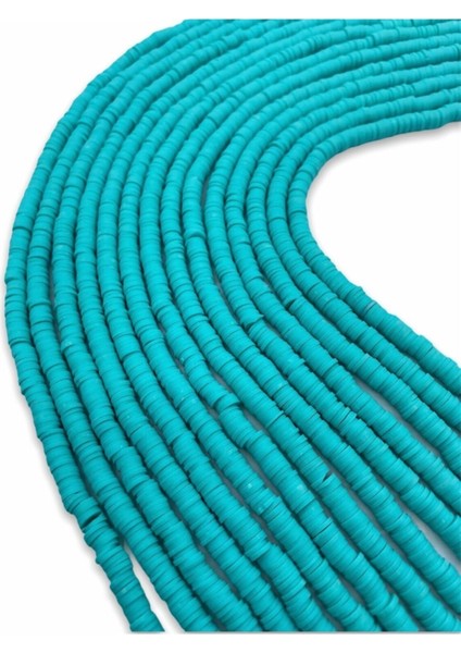 6mm Turkuaz Renk Polimer Kil Fimo Boncuk DIZISI,40CM Hamur Boncuk Fimo Dizi fiyatları