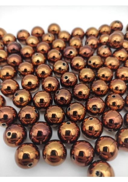 50 gr 14MM Metalize Broz-Kahve Renk, Boncuk fiyatları