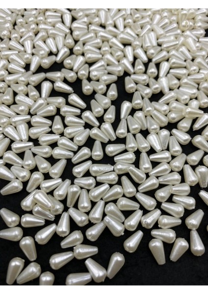 6X10MM Krem Renk Plastik Damla Model Inci Boncuk ,inci Takı Aksesuar Boncuğu ( 50 Gr, ~250 Adet) fiyatları