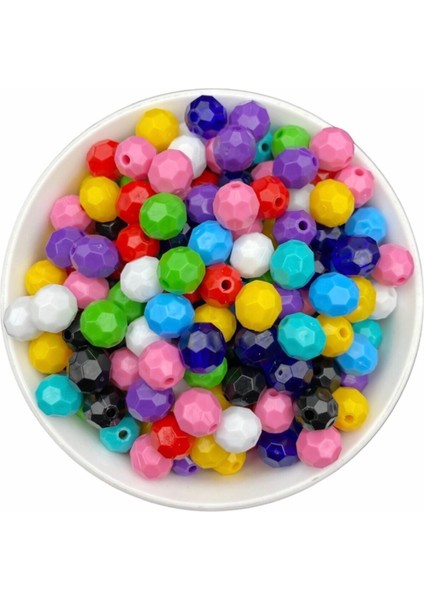 12MM Karışık Renkli Plastik Petek Model Boncuk (50GR,~60 Adet)