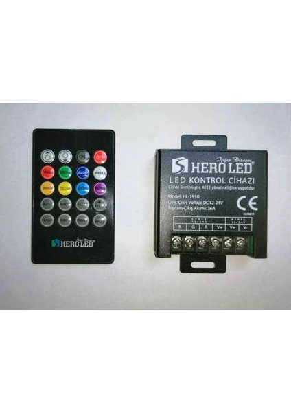 36 Amper Rgb Şerit LED Kumanda Kontrol 12--24 Volt