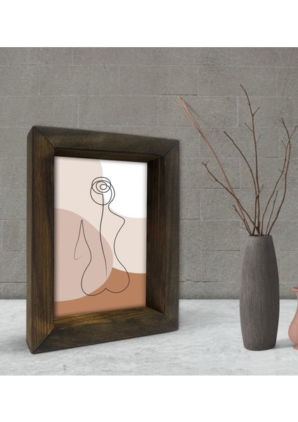 Gift Dekoratif Doğal Masif Ahşap Çerçeve 15X20CM-77