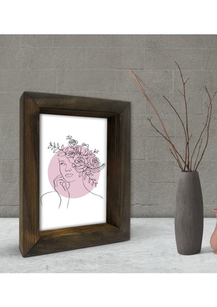 Gift Dekoratif Doğal Masif Ahşap Çerçeve 15X20CM-65