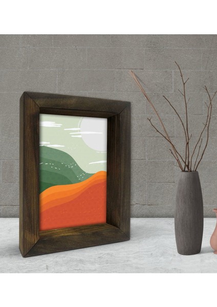 Gift Dekoratif Doğal Masif Ahşap Çerçeve 15X20CM-51