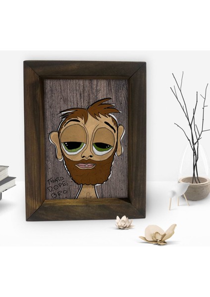 Gift Hobo Guy Tasarımlı Dekoratif Doğal Masif Ahşap Çerçeve 15X20CM-1 fiyatları