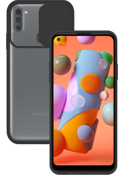 Samsung Galaxy A11 Kılıf Palm Kamera Koruma Kapaklı Silikon