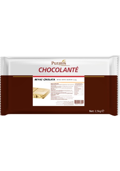 4112419 Chocolante Beyaz Ekstra Kuvertür 2,5 kg