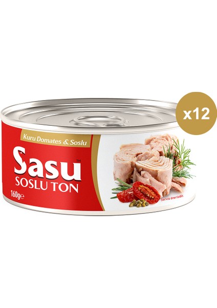 Kuru Domatesli & Soslu Ton Balığı 12X160G Bütün Dilim