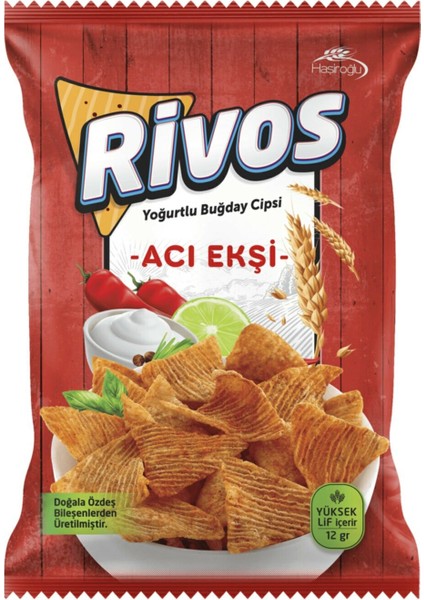 Rivos Yoğurtlu Buğday Cipsi (Acı Ekşi) 56 gr