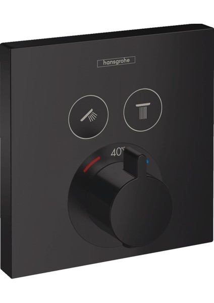Showerselect Termostatik Duş Bataryası Satin Siyah