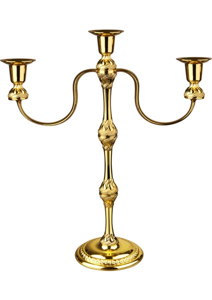 Lüx Dekoratif 3'lü Şamdan Mumluk Gold fiyatları