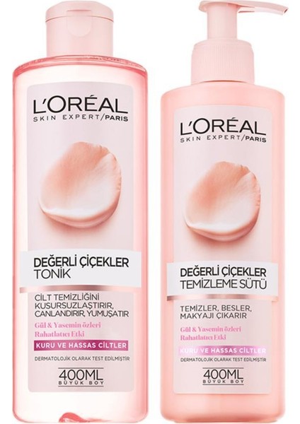 Loreal Paris Loreal Değerli Çiçekler Kuru Ve Hassas Cilt Temizleyici Set 2