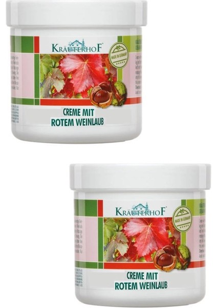 Kırmızı Asma Yaprağı Bacak Kremi 100 Ml X2