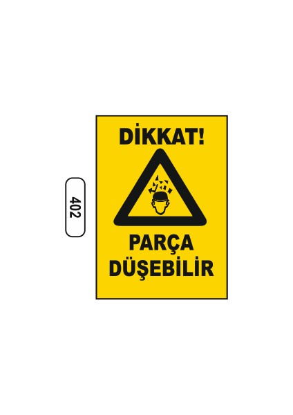 Dikkat Parça Düşebilir Uyarı Ikaz Levhası