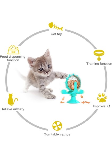 Interaktif Kedi Besleyici Oyuncak-Sarı(Yurt Dışından)