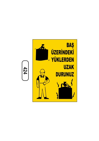 Baş Üzerindeki Yüklerden Uzak Durunuz Uyarı Ikaz Levhası