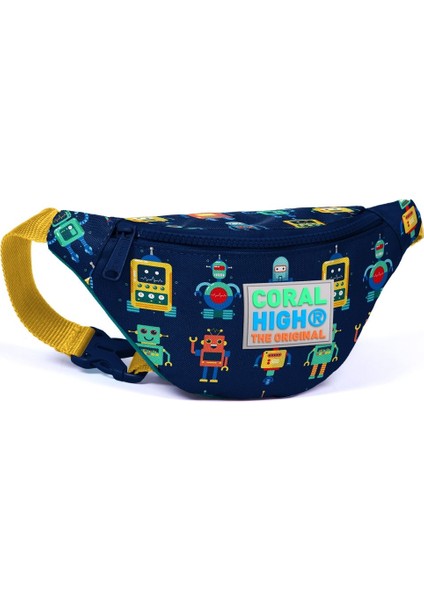 Coral High Kids Bel Çantası Robot Desenli Lacivert Erkek Çocuk 22580