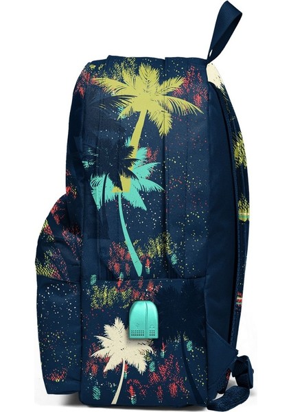 Coral High Lacivert Kurukafa Üç Gözlü Okul ve Günlük Sırt Çantası Usb+Aux Soketli fiyatları