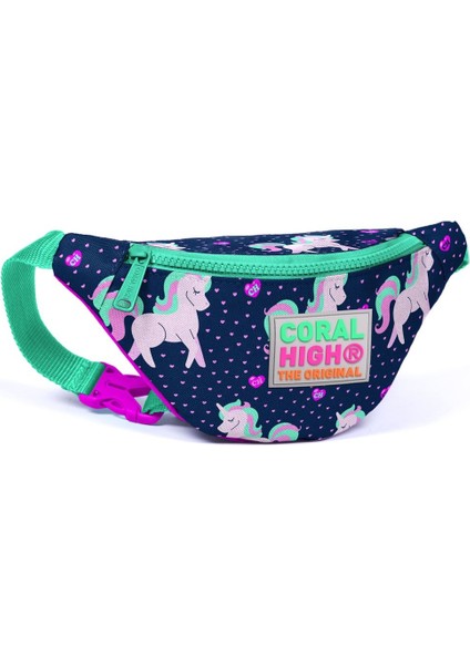 Coral High Kids Bel Çantası Unicorn Desenli Lacivert Kız Çocuk 22567