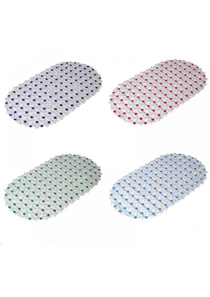 Pvc Banyo Paspası Duş, Küvet, Duşakabin Önü Kabarcıklı Şeffaf Kaymaz Vakumlu Paspas 65X35CM