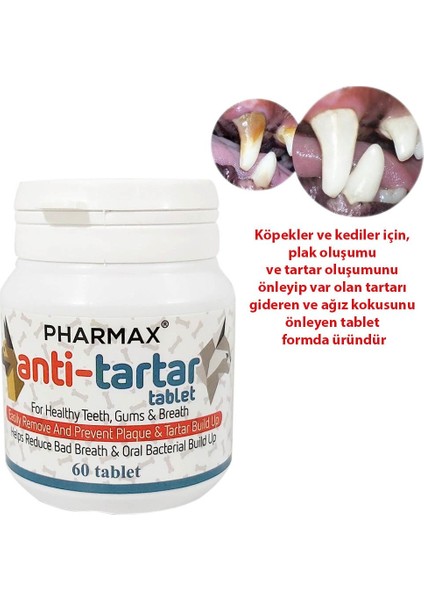 Anti-Tartar Kedi Köpek Diş Taşı Giderici Tablet 60 Adet fiyatları
