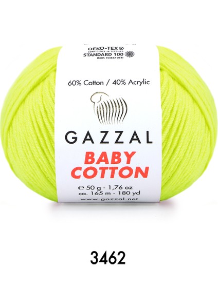 Baby Cotton 3462 Neon Sarı 50 Gr.