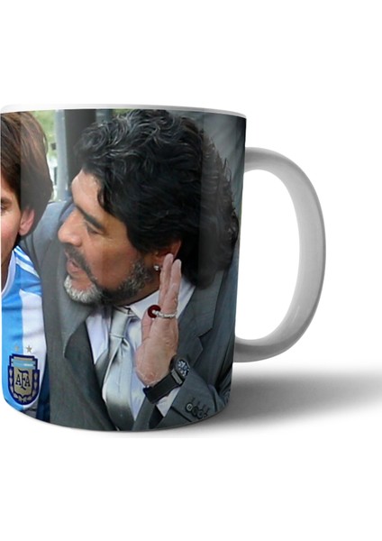 Futbolun Efsaneleri Ronaldo Messi Pele Maradona Zidane Kupa Bardak Model 3